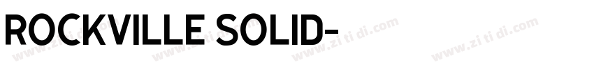 Rockville Solid字体转换